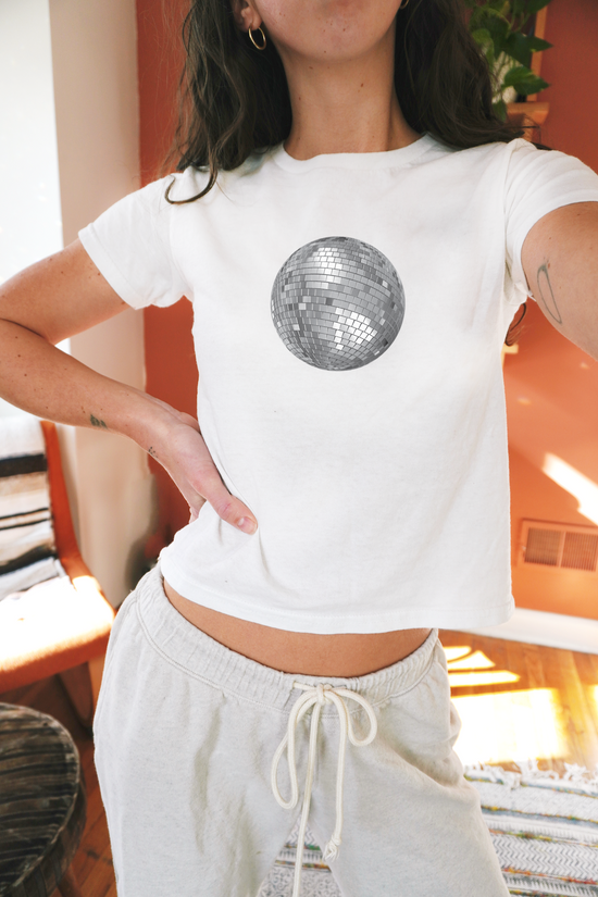 Load image into Gallery viewer, Disco Ball - 90s Baby Tee
